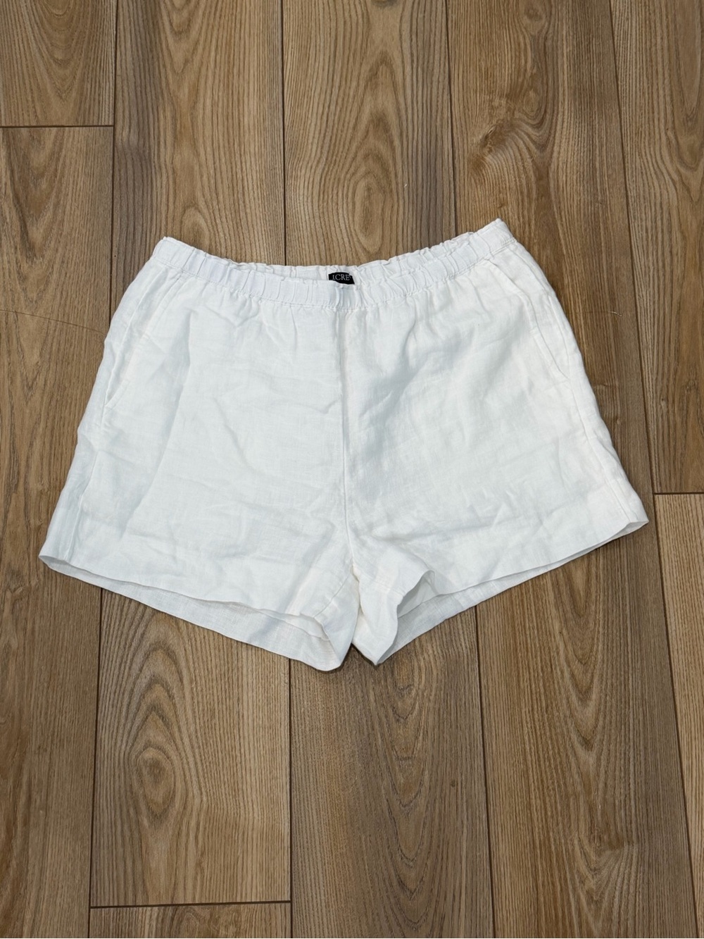 J Crew White Linen Shorts
